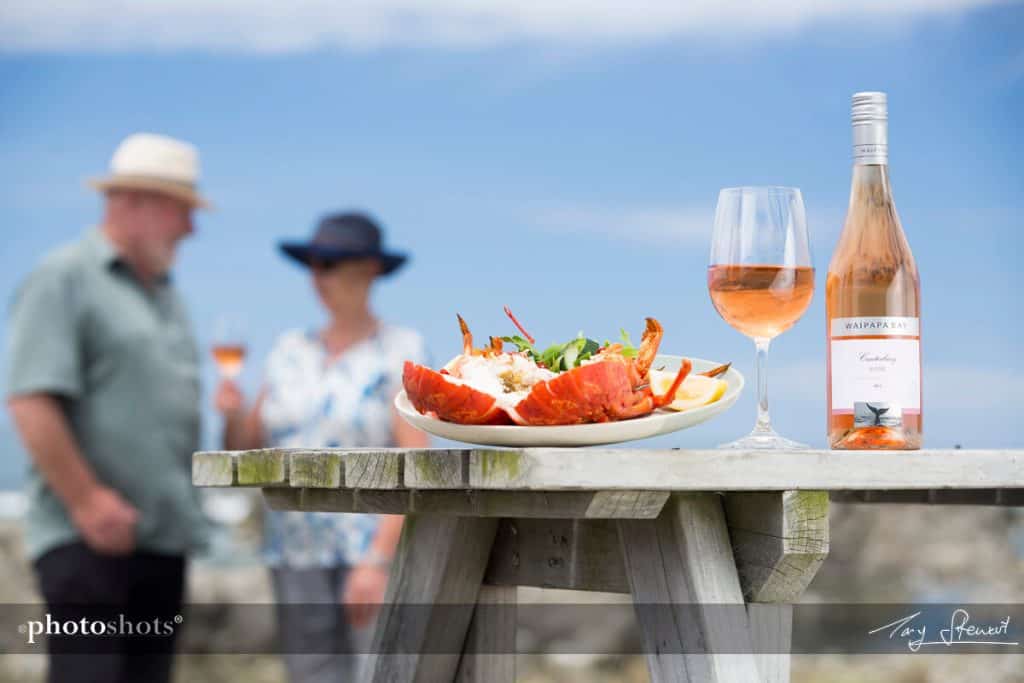 Crayfish and wine, Kaikoura
