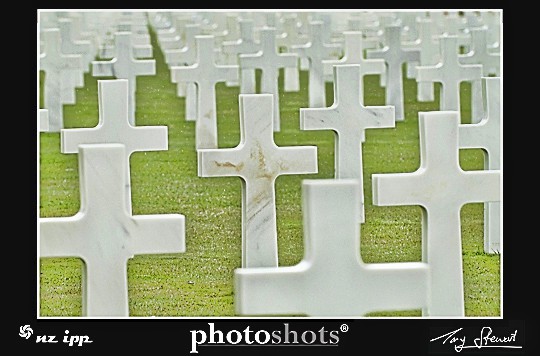 US cemetery, Omaha Beach, D Day landing area, Normandy.