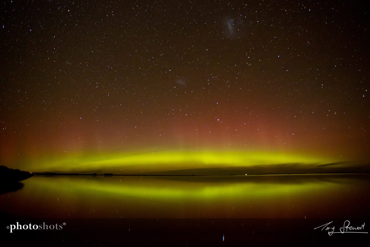 Aurora Australis, Lake Ellesmere, Canterbury