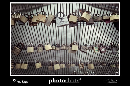 Lovers padlocks, Pont du Nerf, Paris.