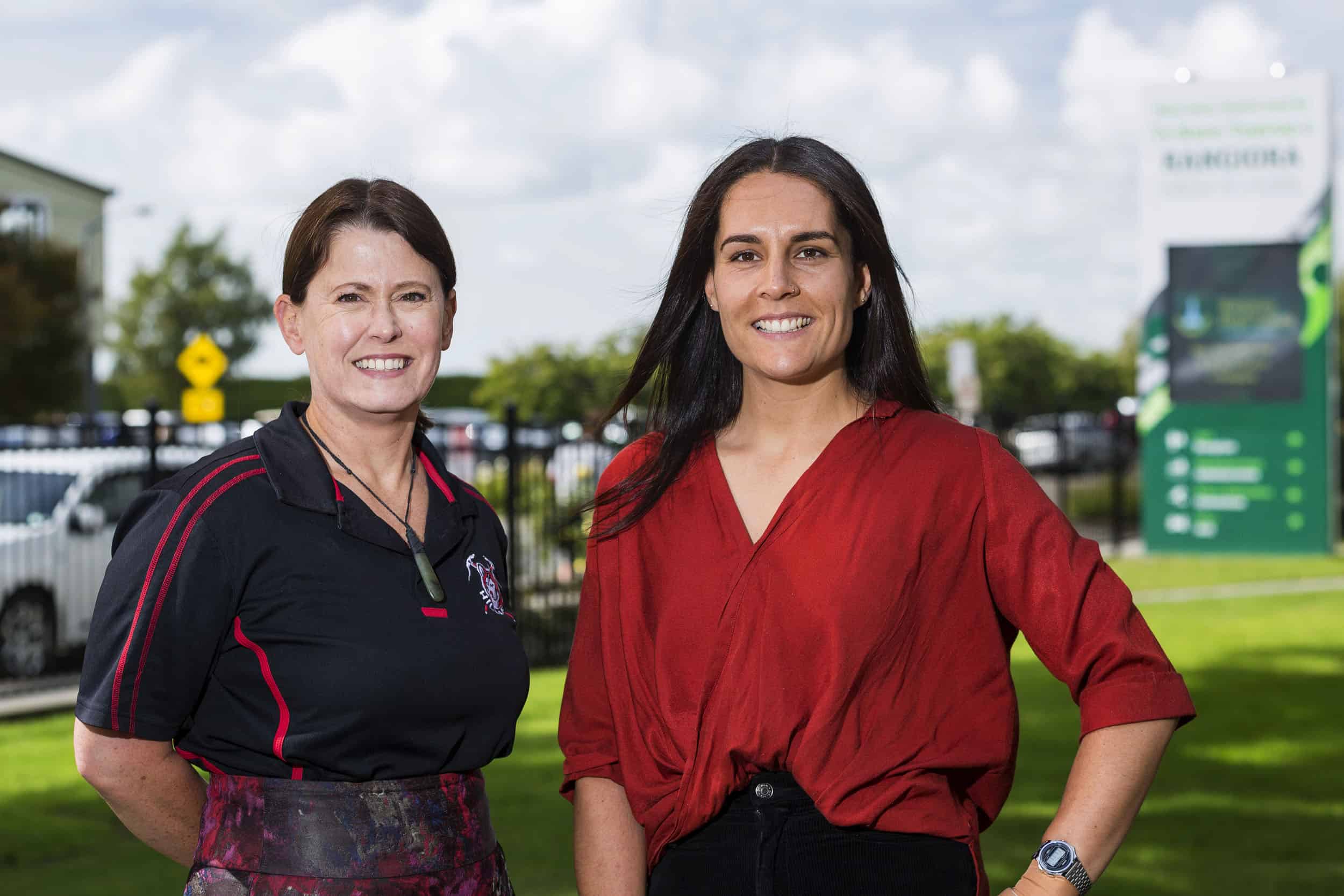 Two ladies, part of local secondary school leadership team, Rangiora.