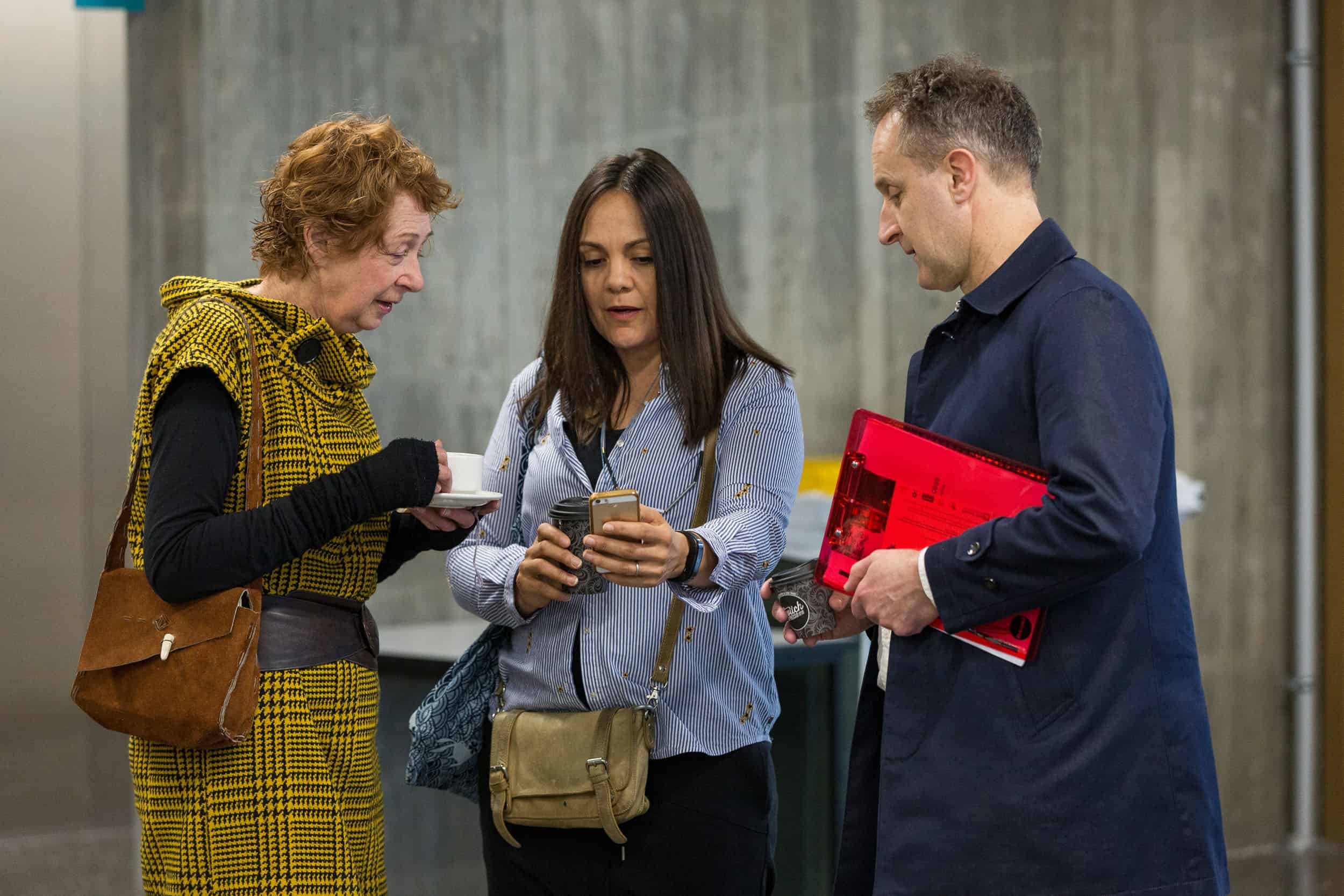 Delegates between sessions mingle at Te Pae.