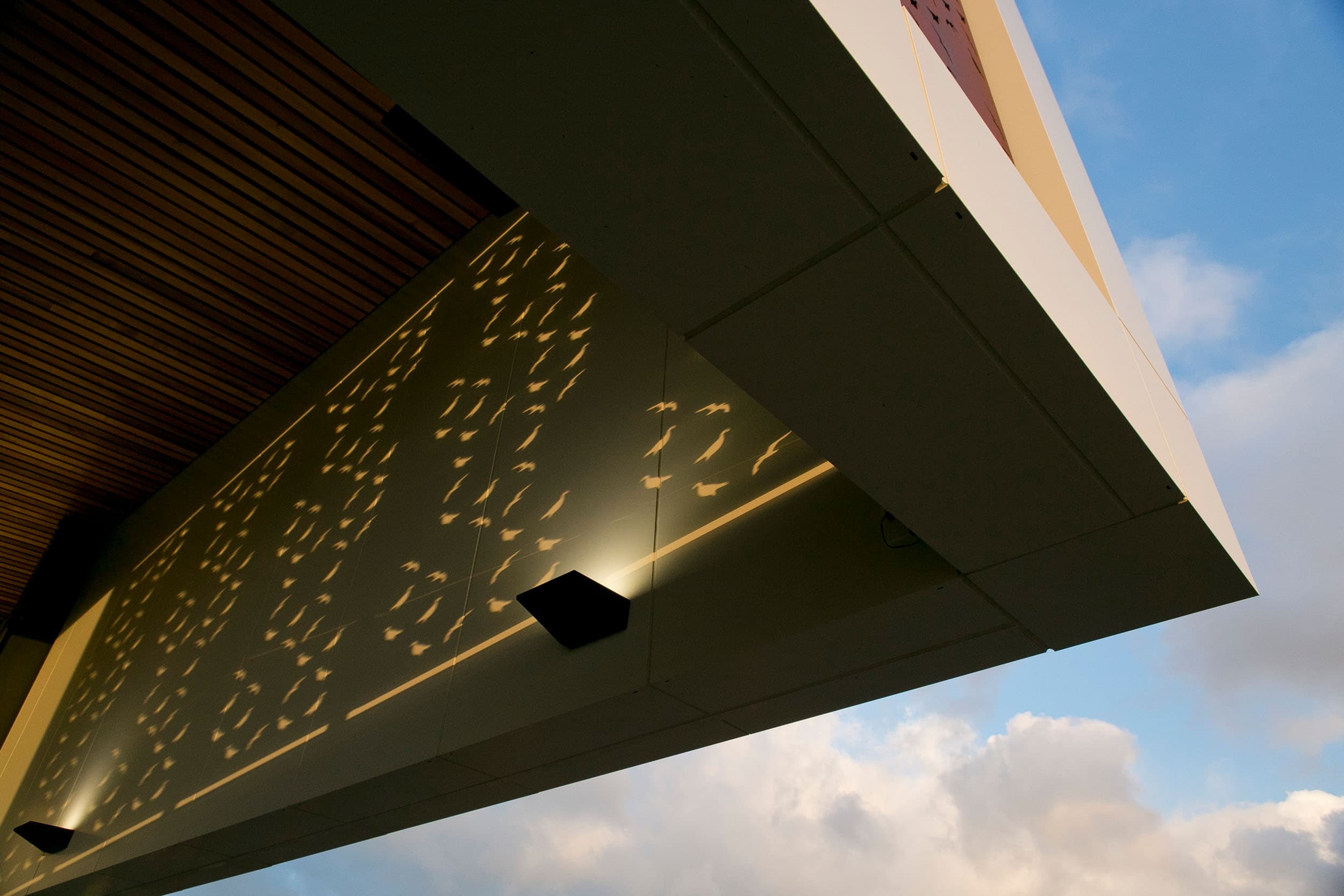 Architectural details of QEII pool foyer, Christchurch.