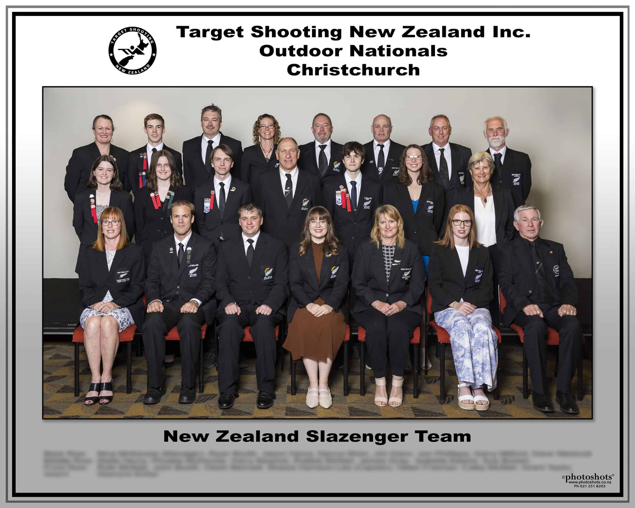 Target Shooting New Zealand formal team photo.