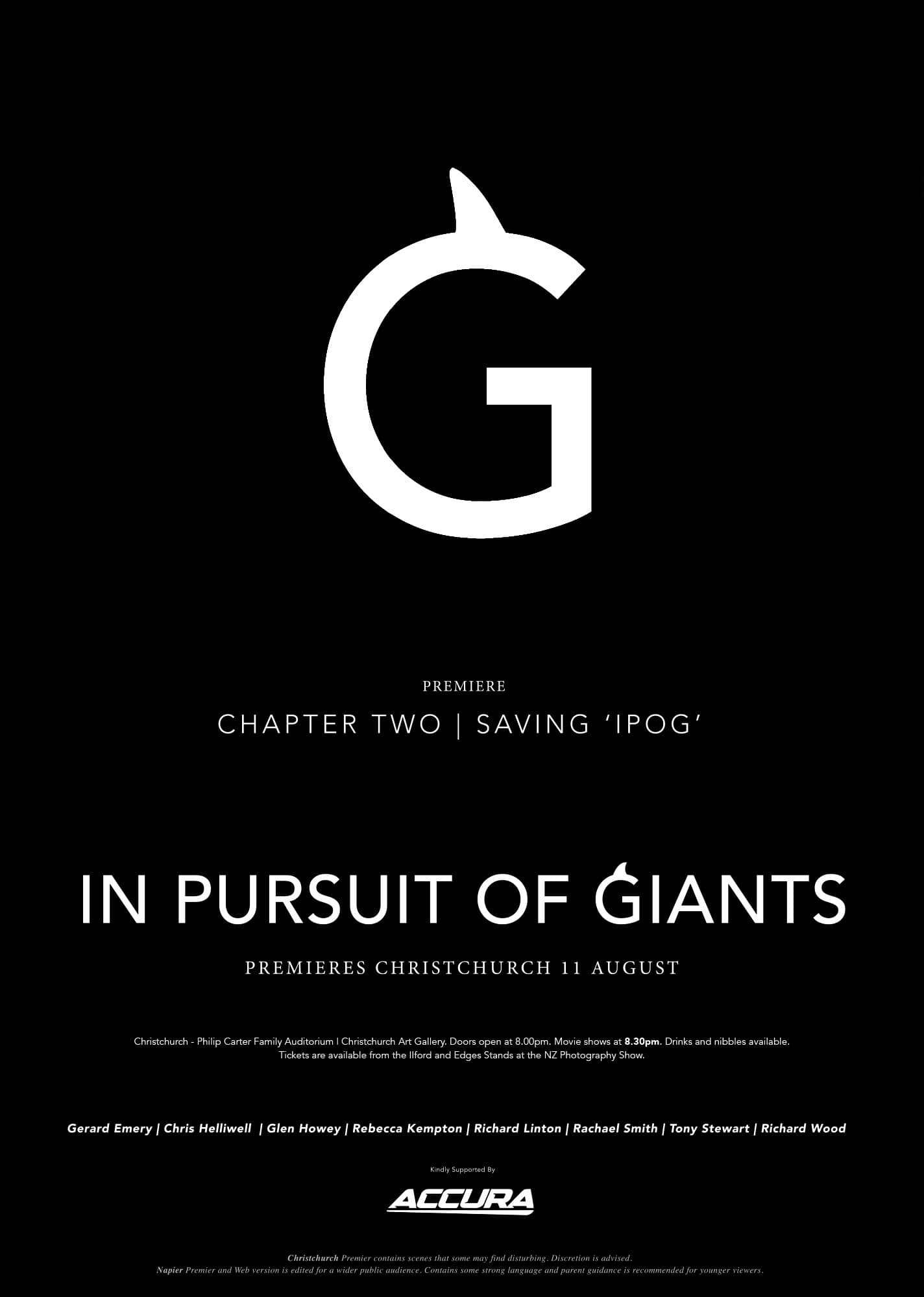 Pursuit of Giants movie premiere full banner