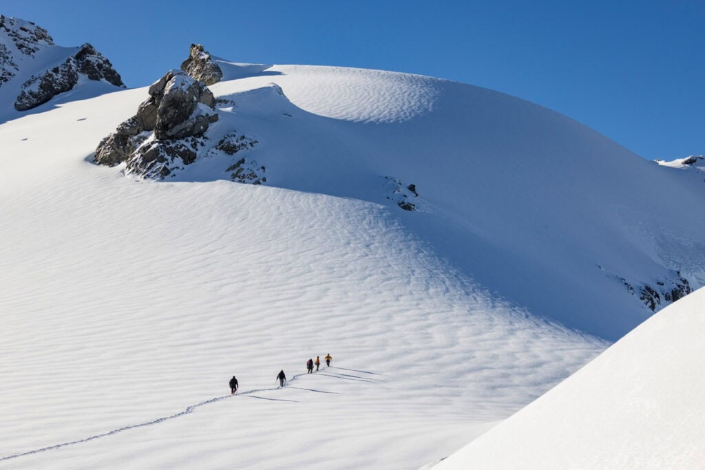 Exploring near Plateau Hut